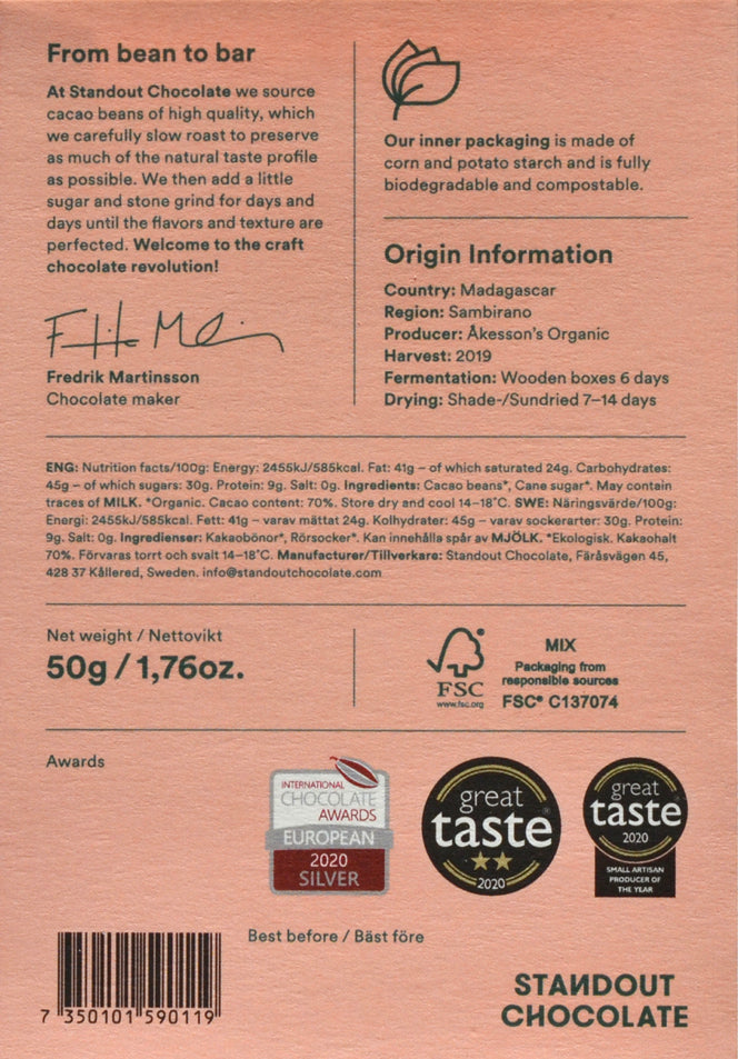 Standout, Sambirano Madagascar 70%